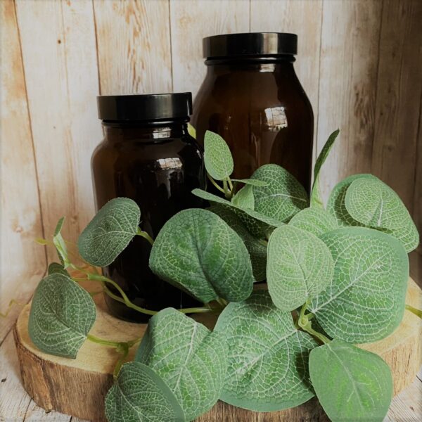 Amber Glass Jars - Image 2